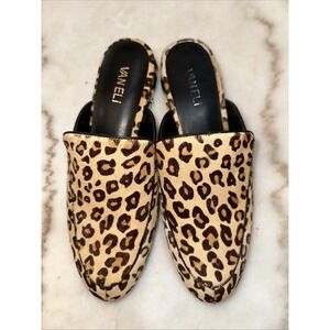 VANELi Leopard Print Mules Slip-On Loafers Women's Shoes Size 81/2 Gem Stone